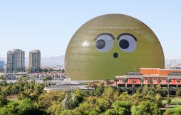 Sphere Lights Up Las Vegas Skyline