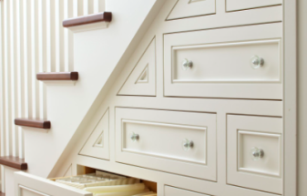 Staircase with drawers